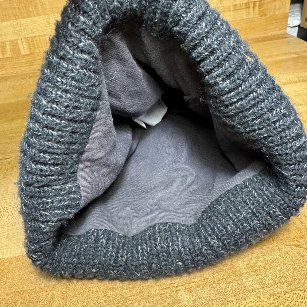 The North Face Salty Dog Beanie Charcoal Grey Knit Lined Winter Hat Mens OS